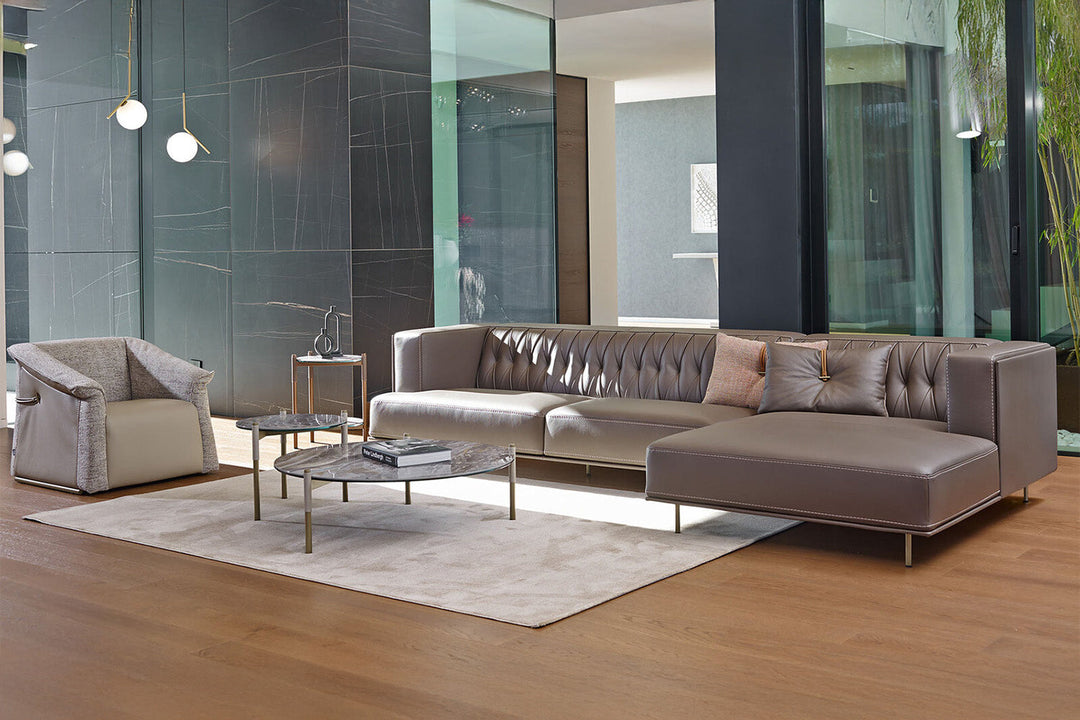 McQueen Sectional Sofa with Chaise Sectionals Gamma Arredamenti