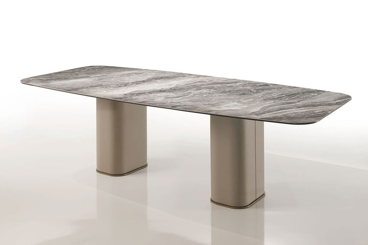 Milos Double Pedestal Dining Table Dining Tables Gamma Arredamenti