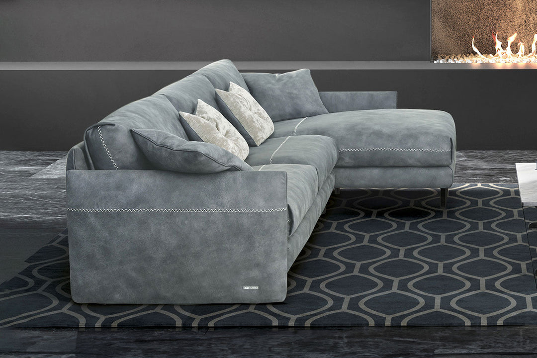 Mood Sectional Sofa with Chaise Sectionals Gamma Arredamenti