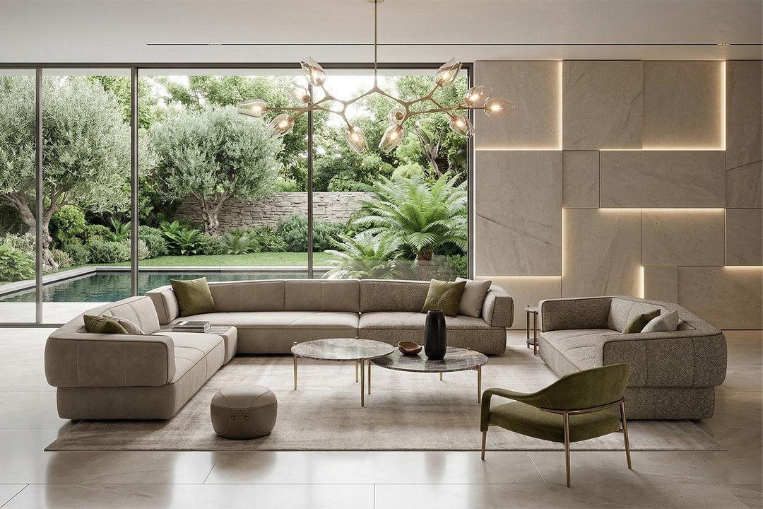 Morgan Corner Sectional Sofa With Peninsula Sectionals Gamma Arredamenti