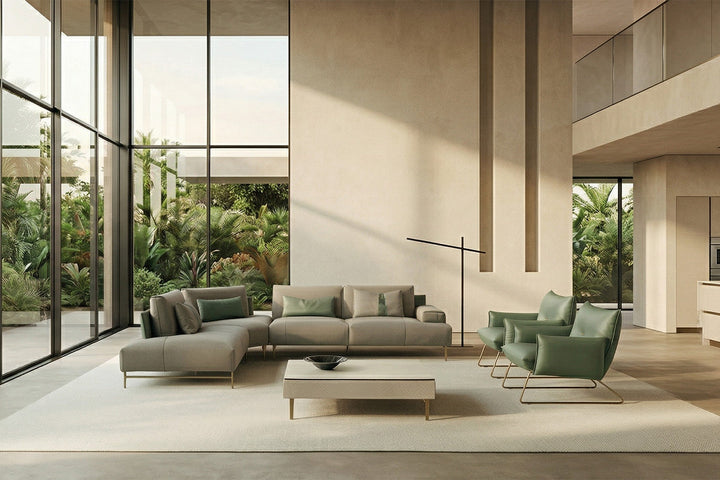 Saks Corner Sectional Sofa with Peninsula Sectionals Gamma Arredamenti