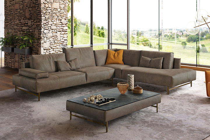 Saks Corner Sectional Sofa with Peninsula Sectionals Gamma Arredamenti