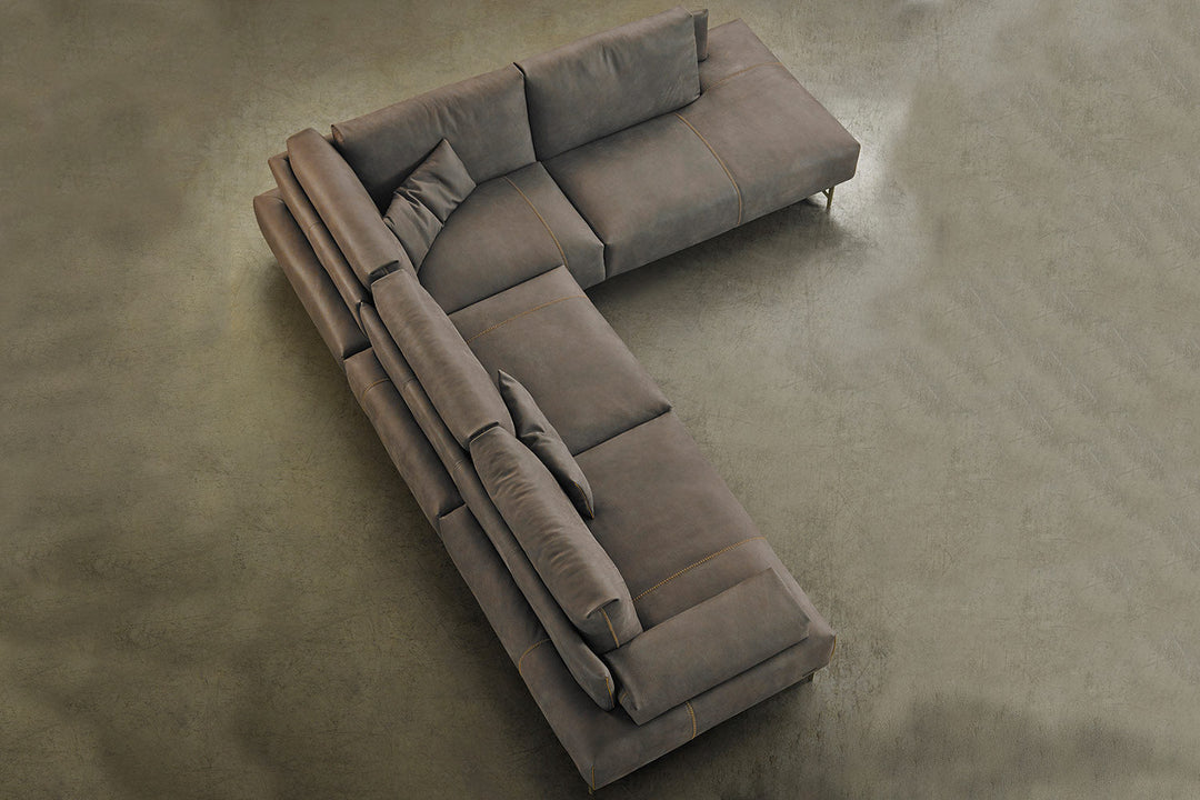 Saks Corner Sectional Sofa with Peninsula Sectionals Gamma Arredamenti
