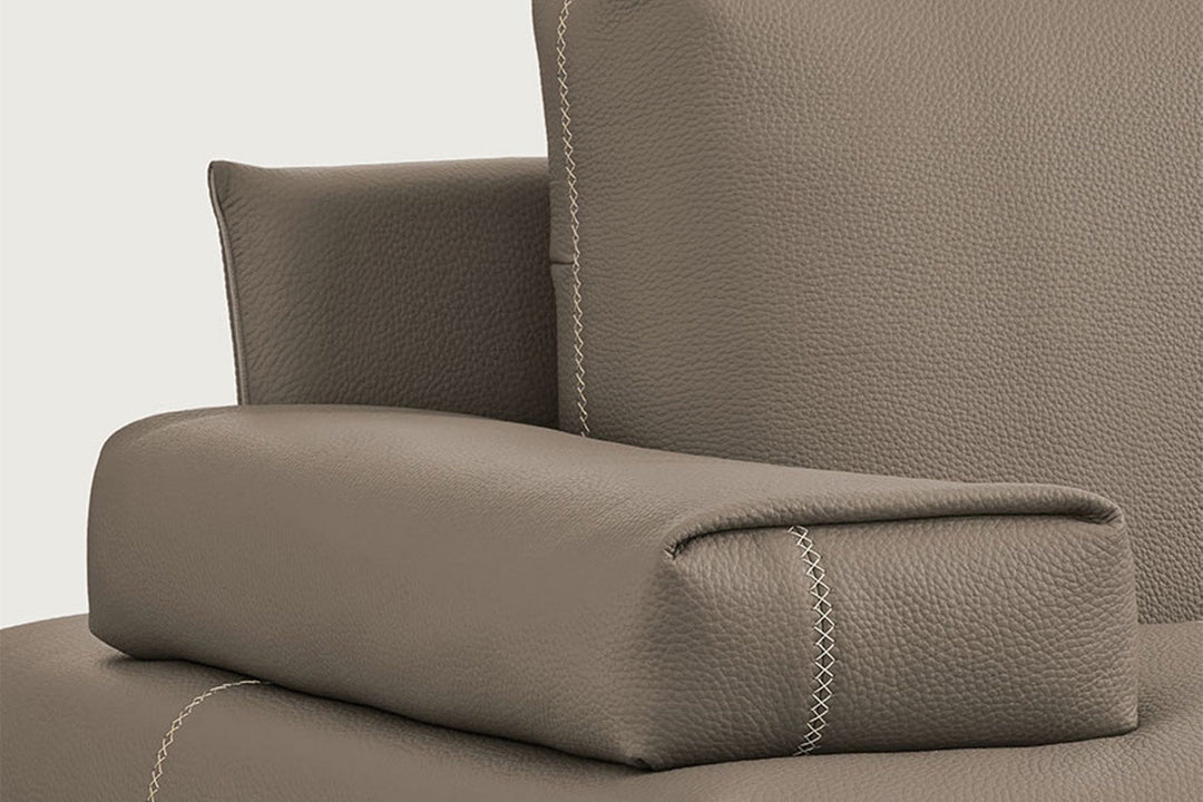 Saks Round Corner Sectional Sofa with Peninsula Sectionals Gamma Arredamenti