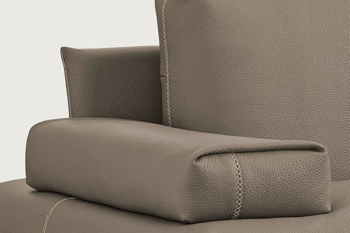 Saks Round Corner Sectional Sofa with Peninsula Sectionals Gamma Arredamenti