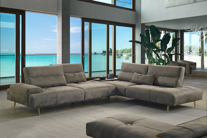 Smart Corner Sectional with Ceramic Table Sectionals Gamma Arredamenti