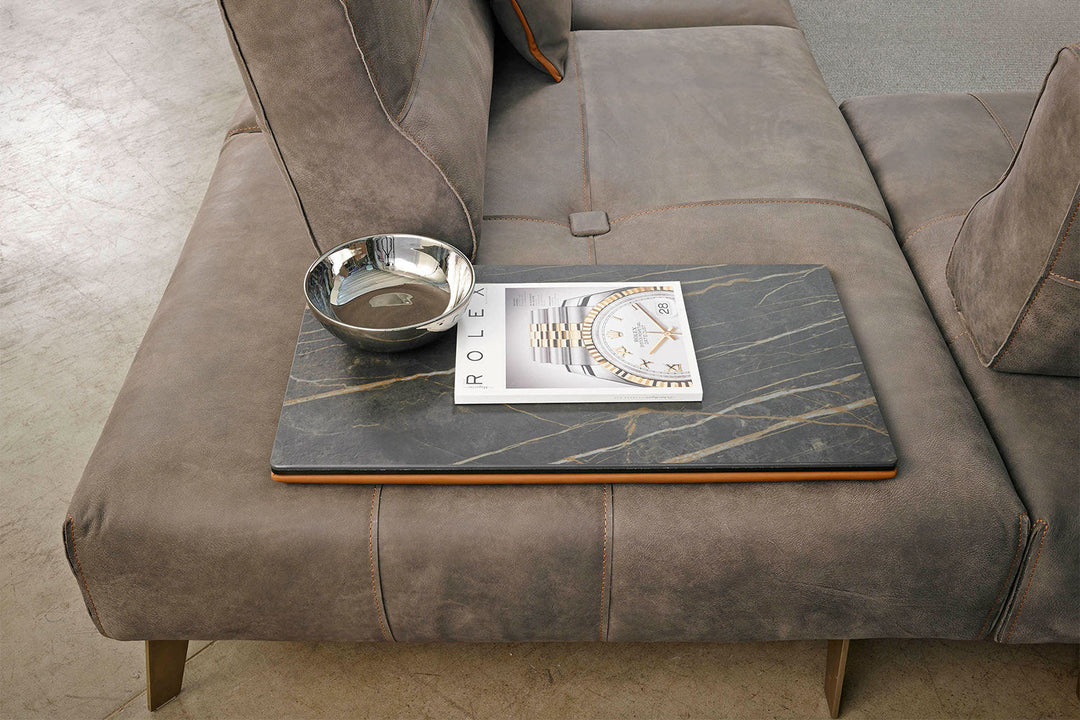Smart Corner Sectional with Ceramic Table Sectionals Gamma Arredamenti