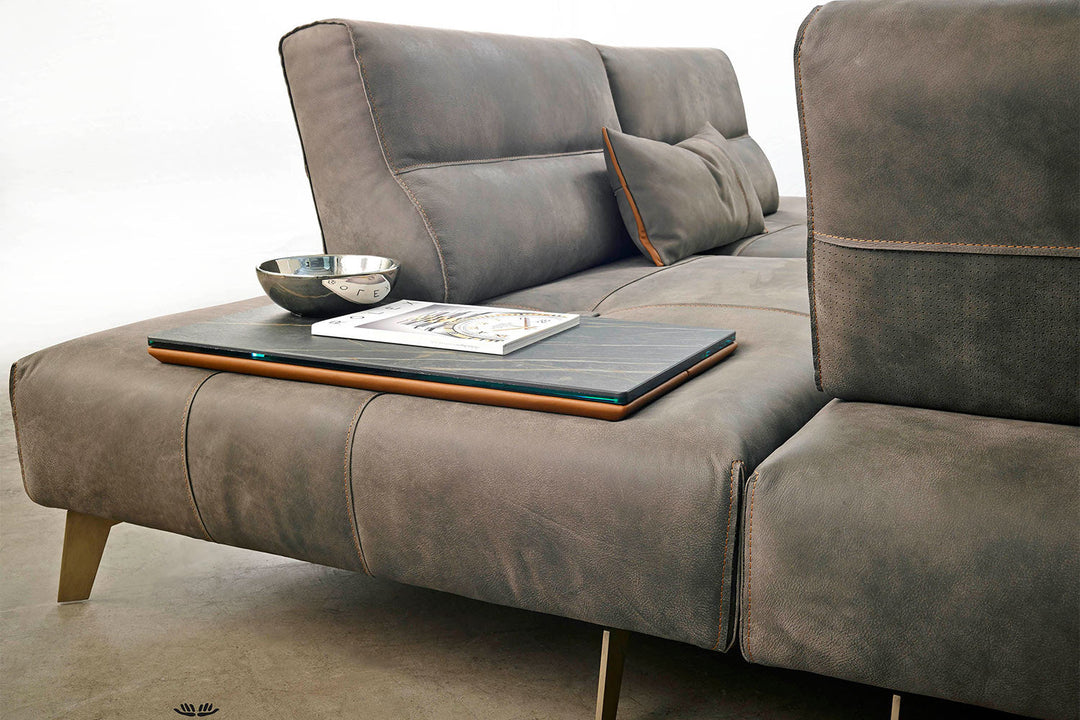 Smart Corner Sectional with Ceramic Table Sectionals Gamma Arredamenti