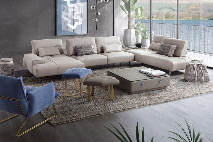 Smart J-Shape Sectional Sofa Sectionals Gamma Arredamenti