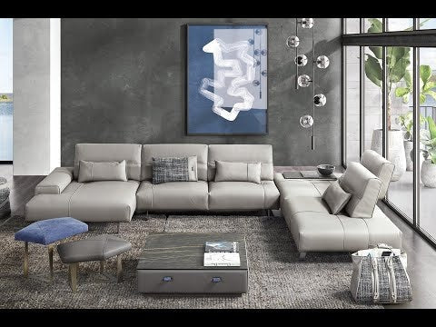 Smart J-Shape Sectional Sofa Sectionals Gamma Arredamenti
