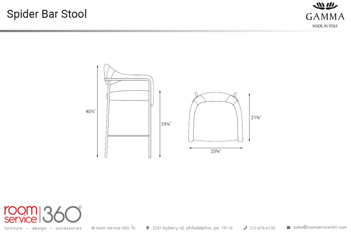 Spider Bar Stool Bar + Counter Stools Gamma Arredamenti