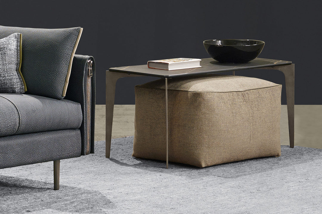 Stone Pouf Ottomans + Stools Gamma Arredamenti