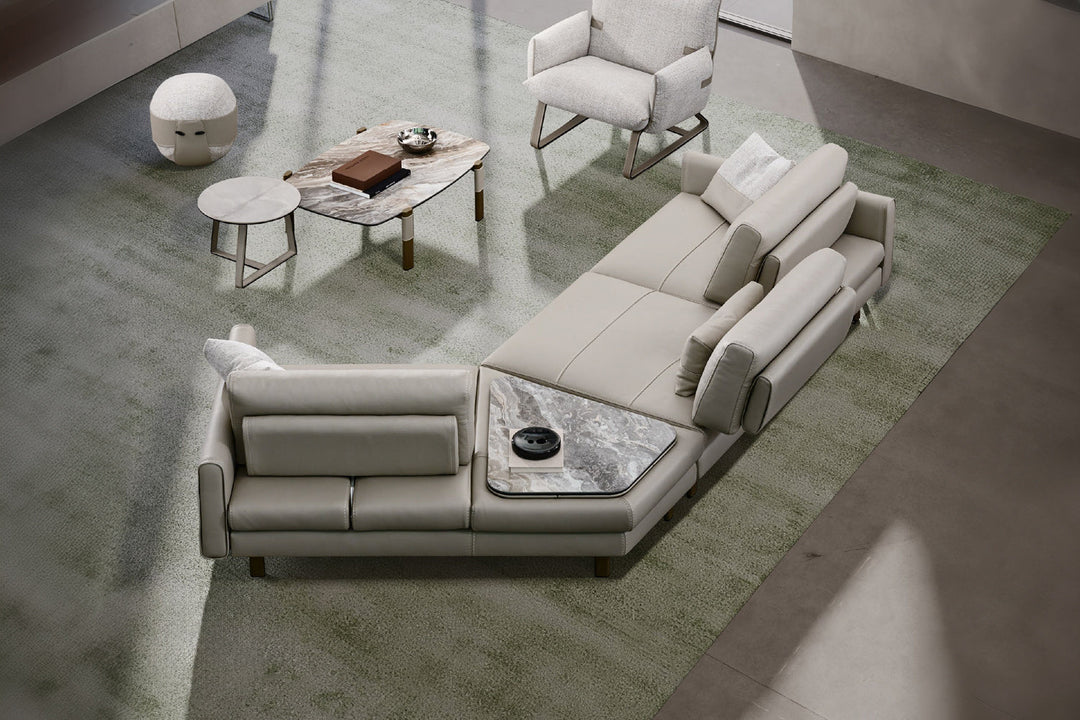 Summer Angled Sectional Sofa with Table Sectionals Gamma Arredamenti
