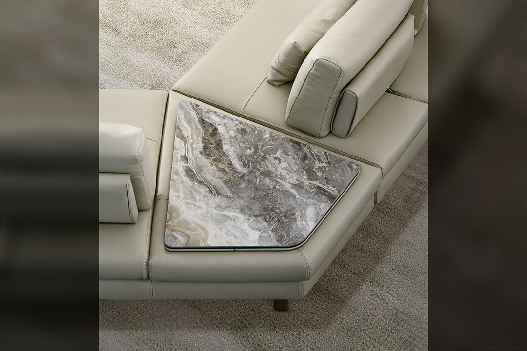 Summer Angled Sectional Sofa with Table Sectionals Gamma Arredamenti