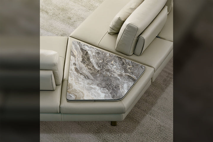 Summer Angled Sectional Sofa with Table Sectionals Gamma Arredamenti