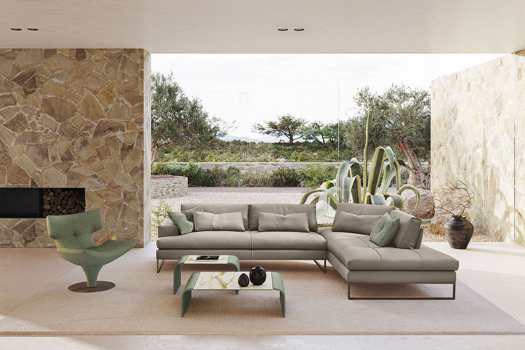 Sunset Corner Sectional Sofa with Peninsula Sectionals Gamma Arredamenti