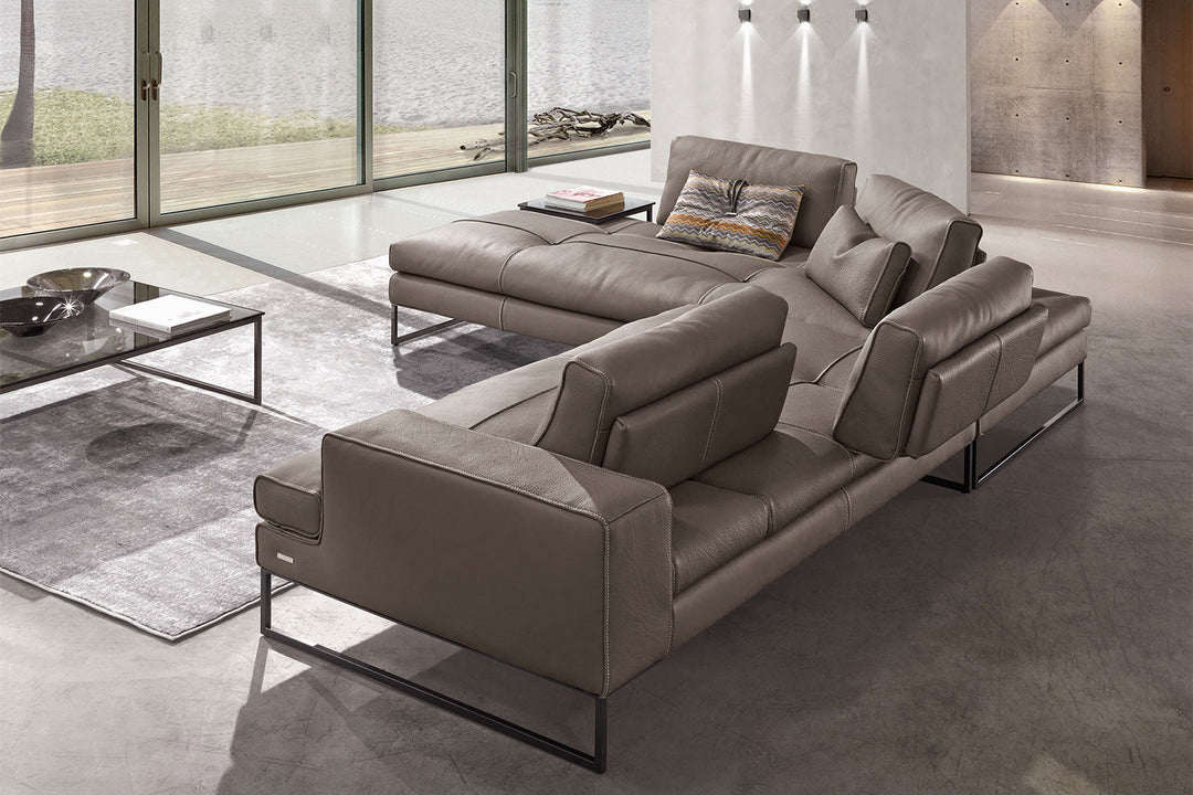 Sunset Corner Sectional Sofa with Peninsula Sectionals Gamma Arredamenti