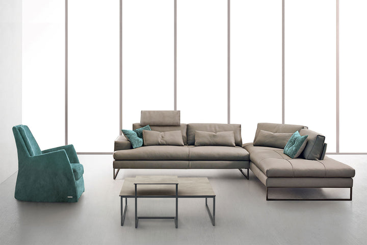 Sunset Corner Sectional Sofa with Peninsula Sectionals Gamma Arredamenti
