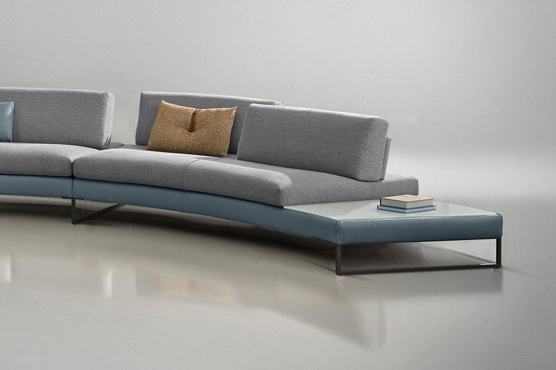 Sunset Curved Sectional Sofa with End Table Sectionals Gamma Arredamenti