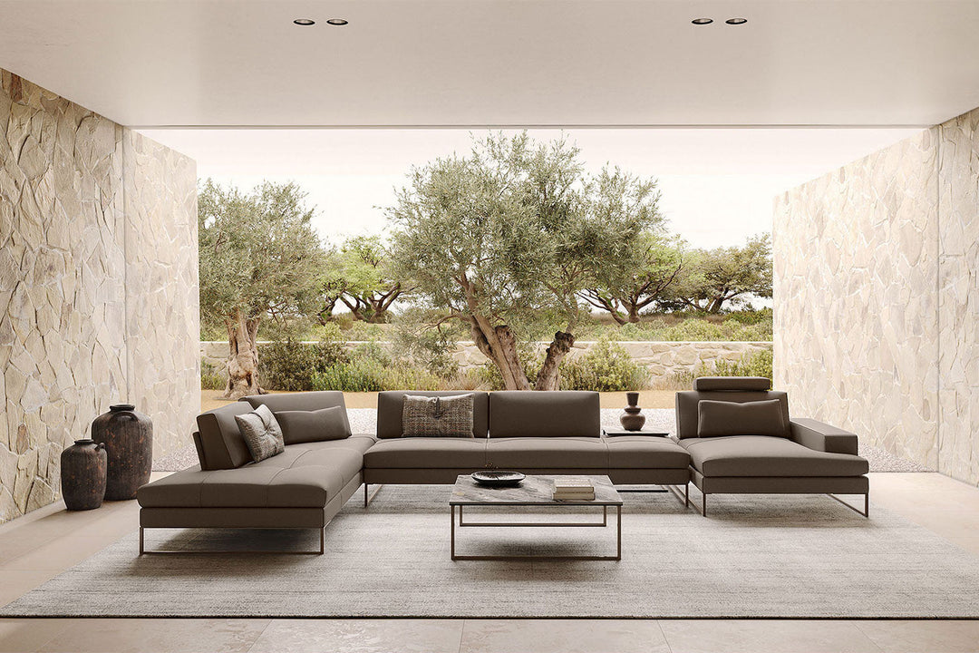 Sunset J-Shape Sectional Sofa Sectionals Gamma Arredamenti