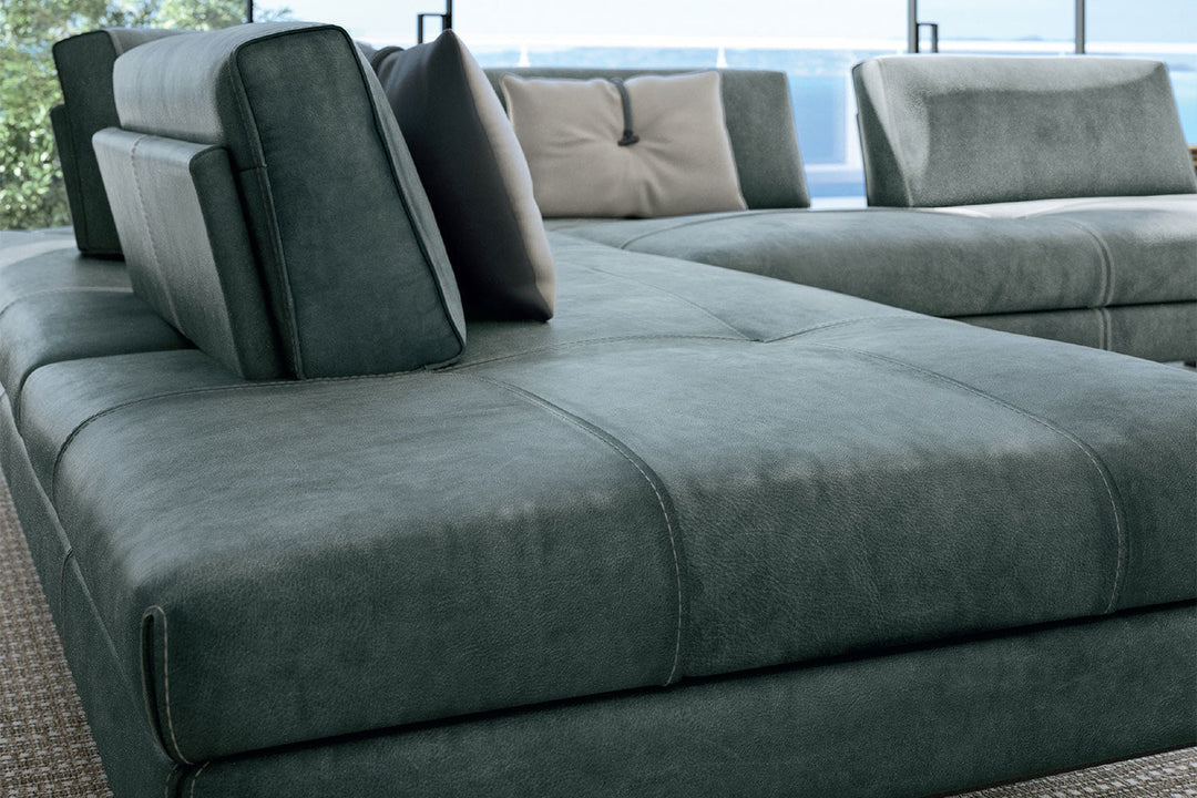 Sunset J-Shape Sectional Sofa Sectionals Gamma Arredamenti
