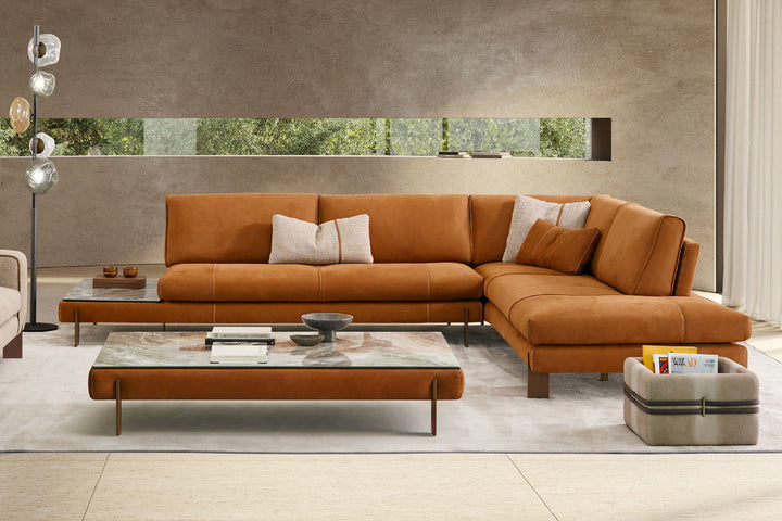 Tokyo Corner Sectional with Peninsula and Table Sectionals Gamma Arredamenti