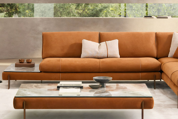 Tokyo Corner Sectional with Peninsula and Table Sectionals Gamma Arredamenti