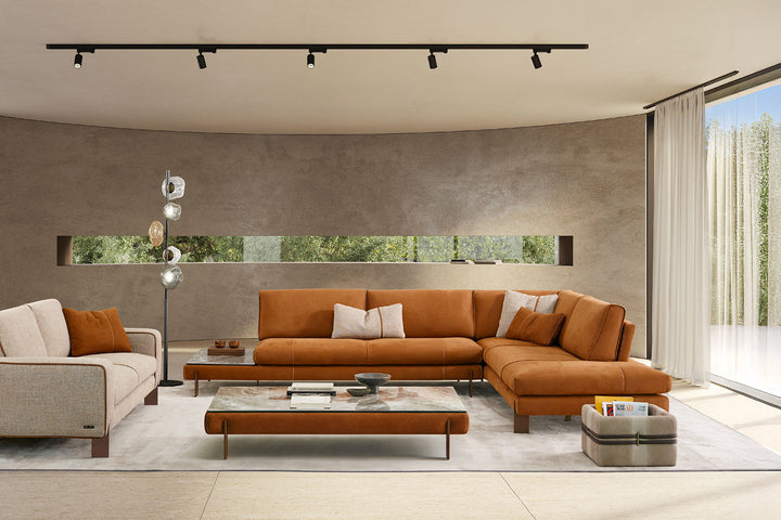 Tokyo Corner Sectional with Peninsula and Table Sectionals Gamma Arredamenti