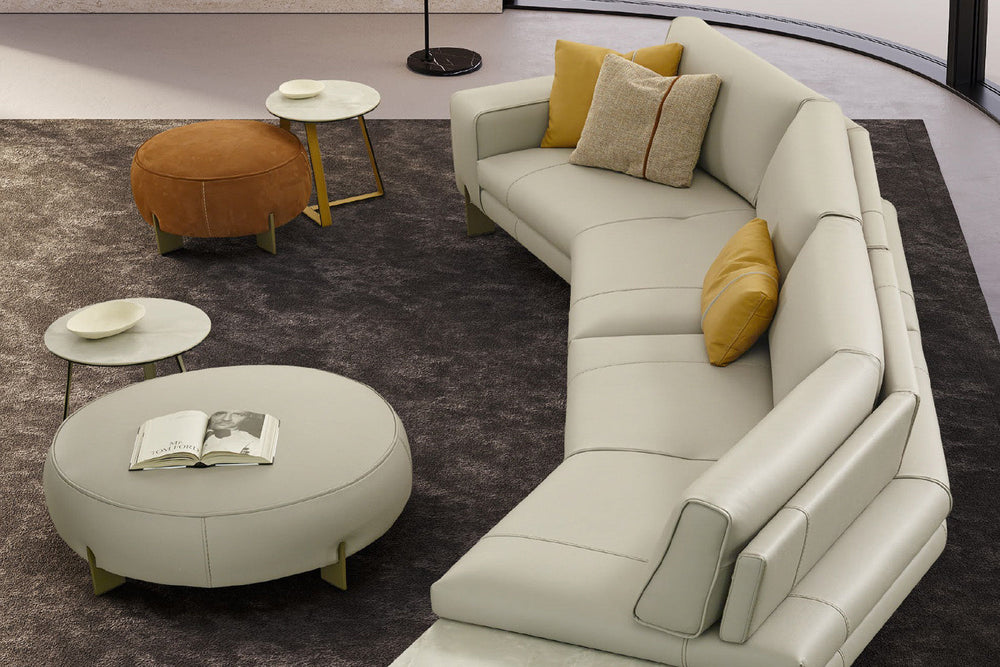 Tokyo Curved Sectional Sofa With End Table Sectionals Gamma Arredamenti