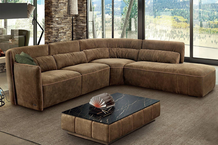 Tulip Corner Sectional Sofa with Peninsula Sectionals Gamma Arredamenti