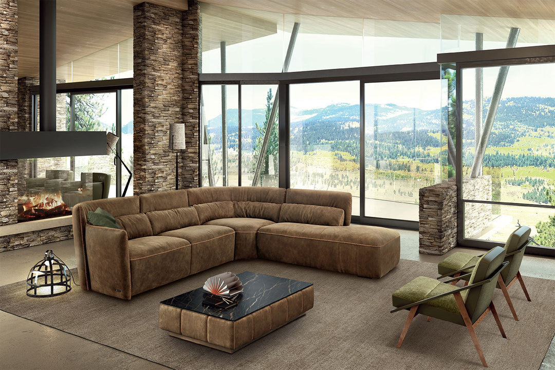 Tulip Corner Sectional Sofa with Peninsula Sectionals Gamma Arredamenti