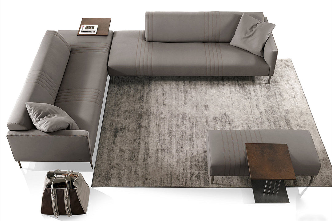 Tuxedo Corner Sectional Sofa with Peninsula Sectionals Gamma Arredamenti