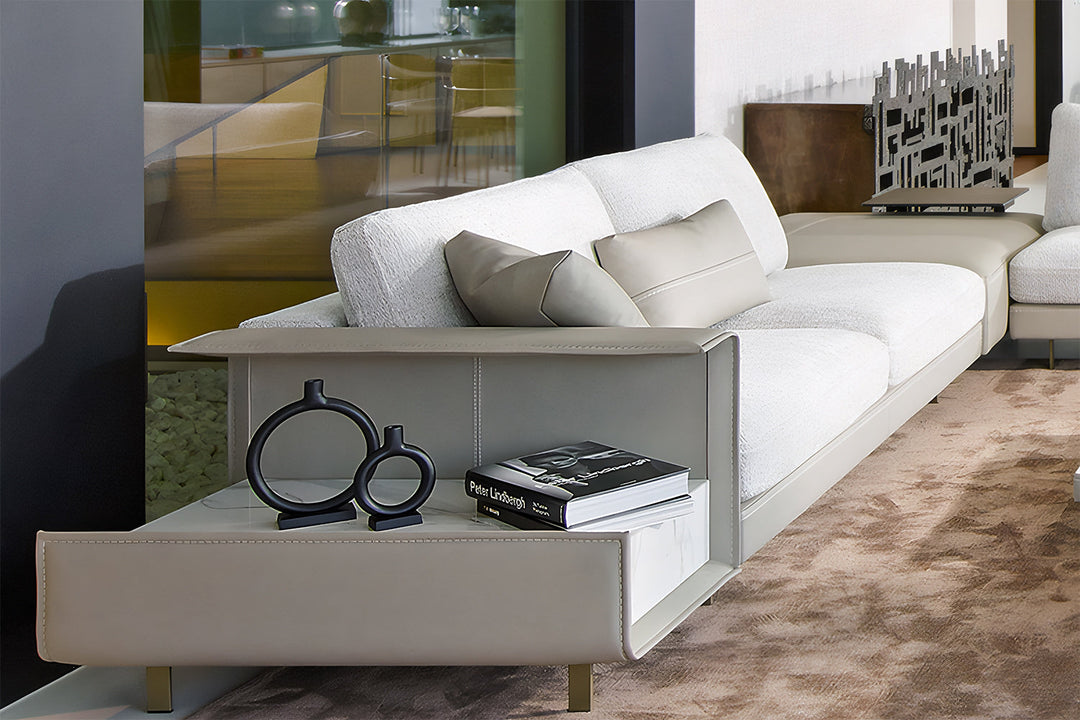 Vincent Corner Sectional Sofa with Table Sectionals Gamma Arredamenti