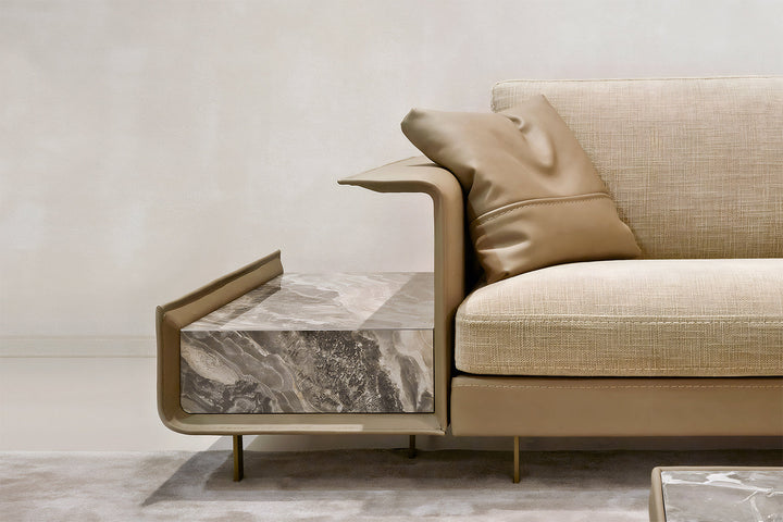 Vincent Corner Sectional Sofa with Table Sectionals Gamma Arredamenti