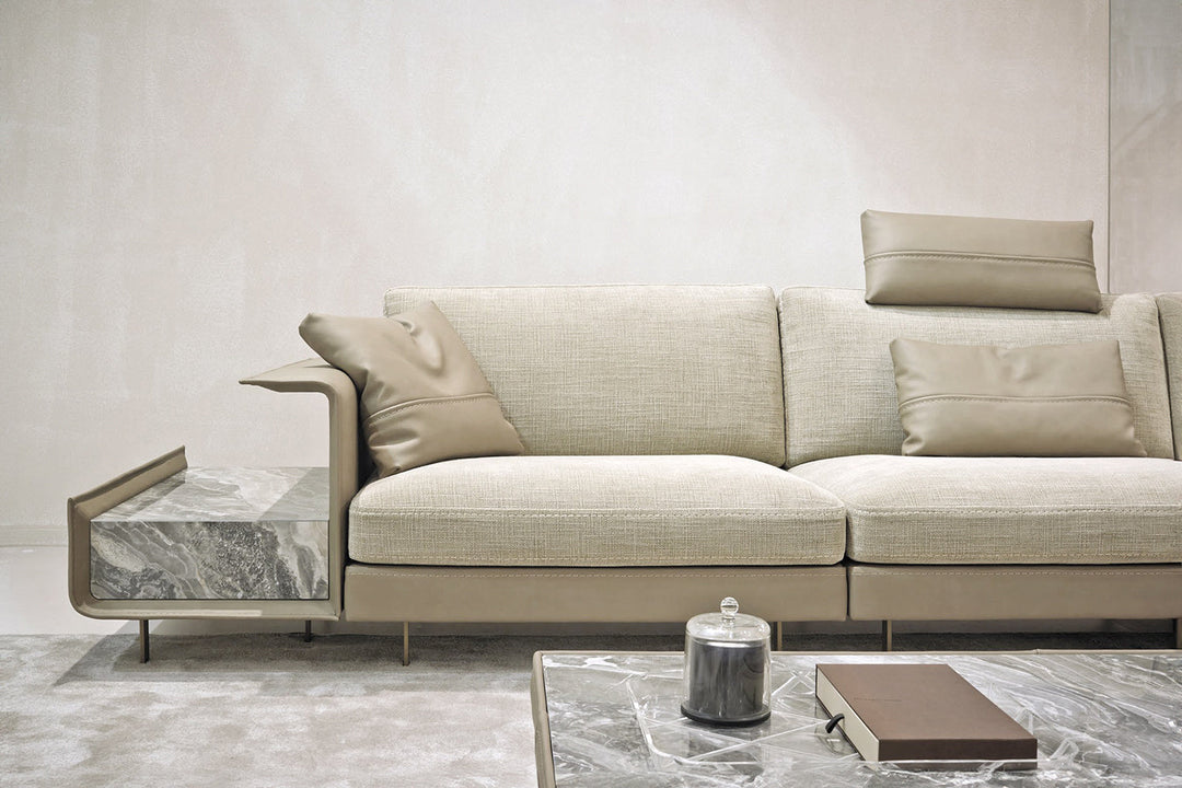 Vincent XL Dual-Tone Sofa with Table Sofas Gamma Arredamenti