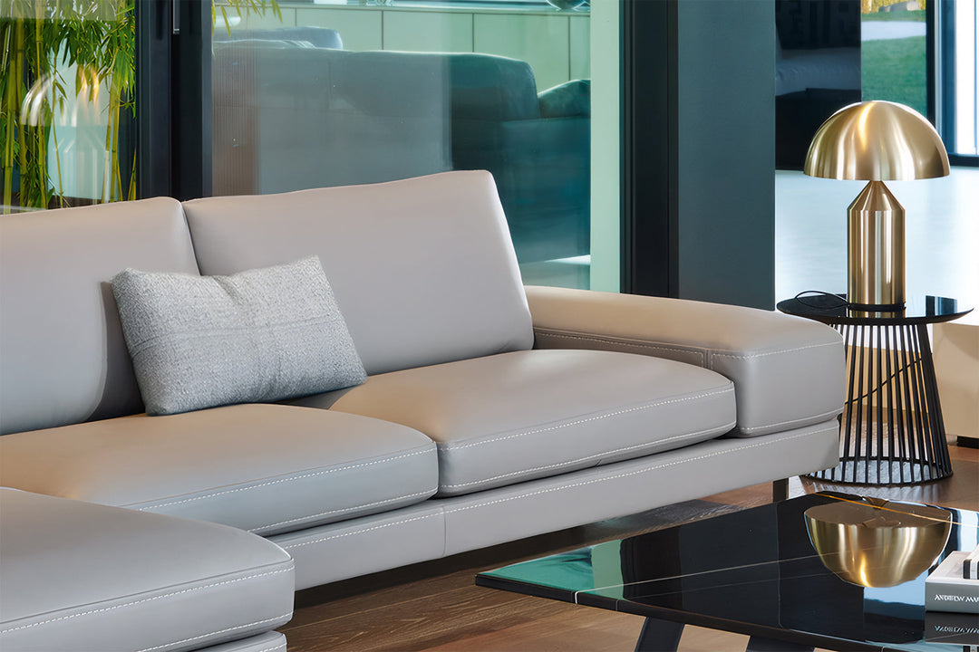 Vincent Sectional Sofa with Chaise and Bookrack Sectionals Gamma Arredamenti