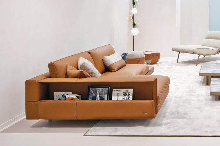 Vincent Sectional Sofa with Chaise and Table Sectionals Gamma Arredamenti
