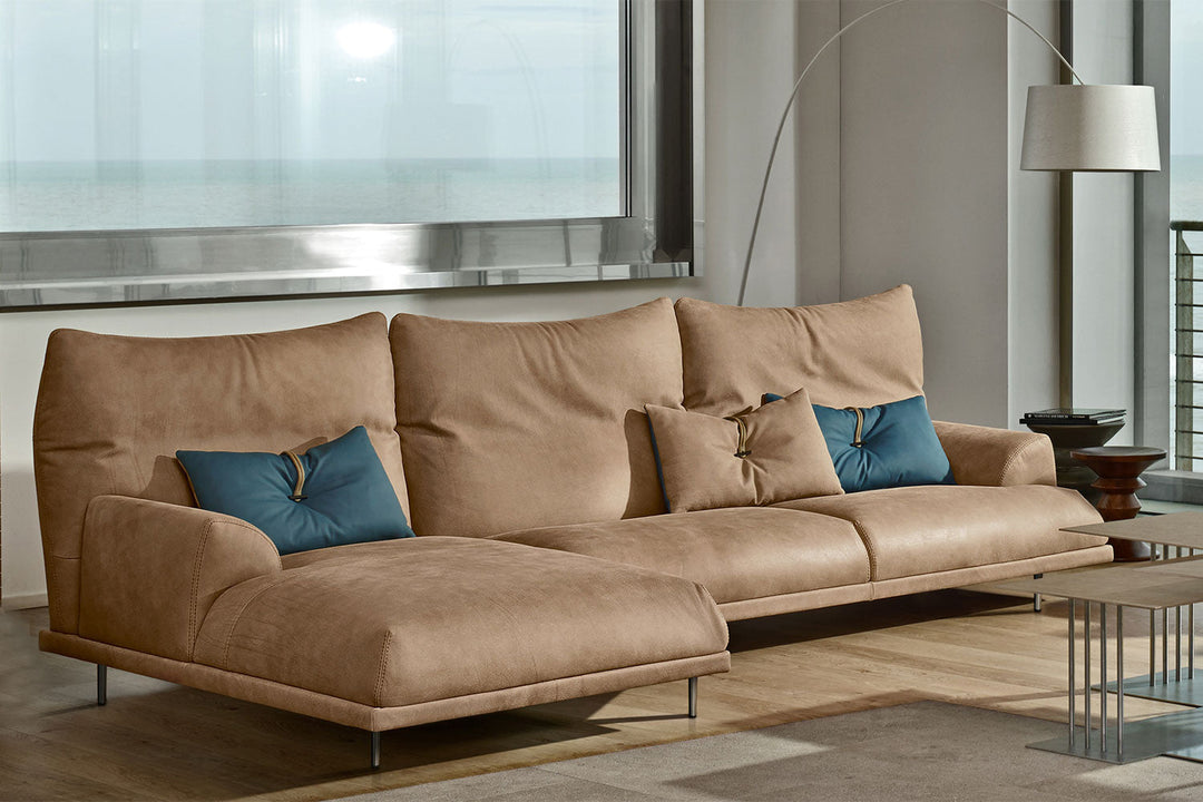 Wolf Sectional Sofa with Chaise Sectionals Gamma Arredamenti
