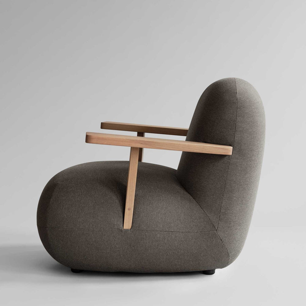 Toe Chair Armrest - Teak / Stone Gray Armchairs 101 Copenhagen
