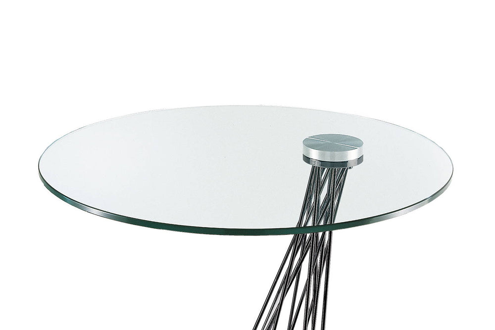 Gemellino End Table Clear Glass Black Nickel Matte White End Tables Naos