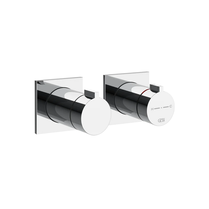 Gessi Inverso Rigato Thermostatic Shower Mixer - 73032 Bathroom Accessories GESSI Chrome