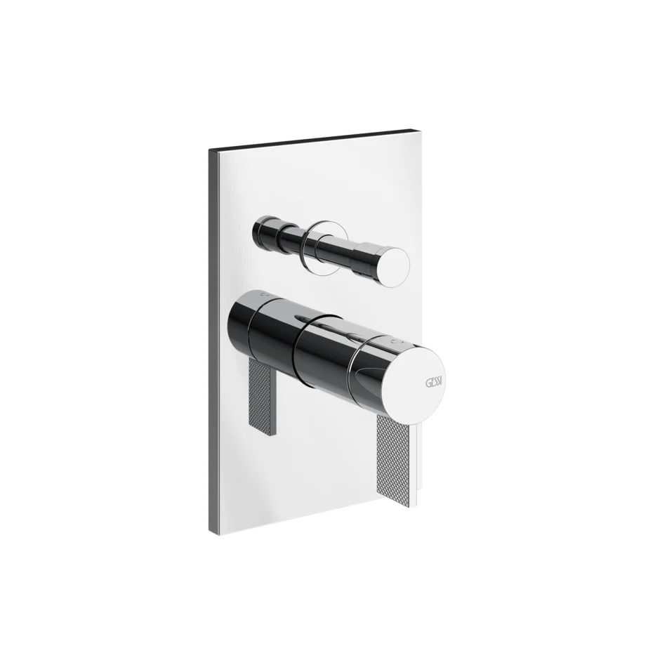 Gessi Inverso Diamantato Wall-Mounted Two-Ways Mixer - 73679 Bathroom Accessories GESSI Chrome