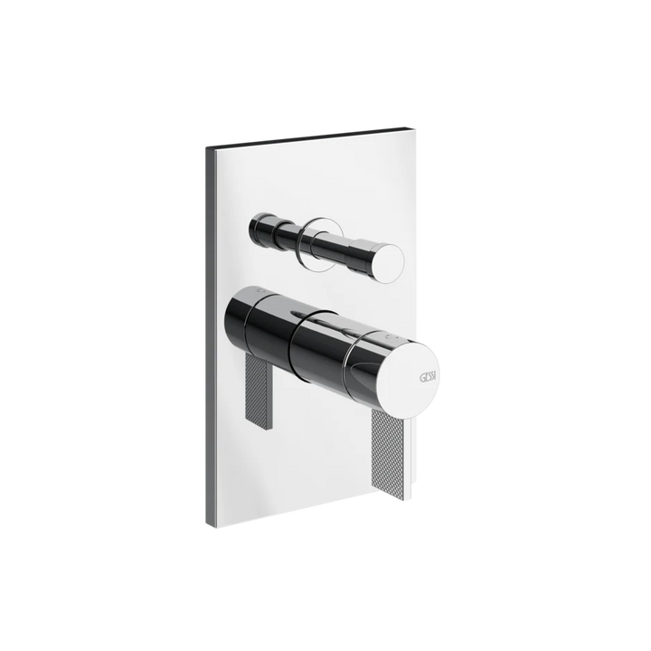 Gessi Inverso Diamantato Wall-Mounted Two-Ways Mixer - 73679 Bathroom Accessories GESSI Chrome