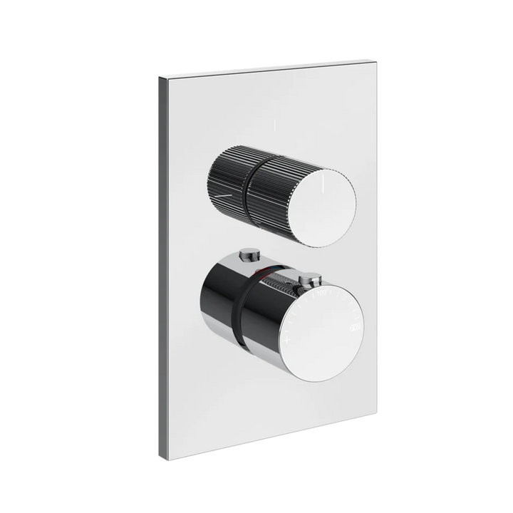 Gessi Inverso Rigato Thermostatic Mixer - 73537 Bathroom Accessories GESSI Chrome