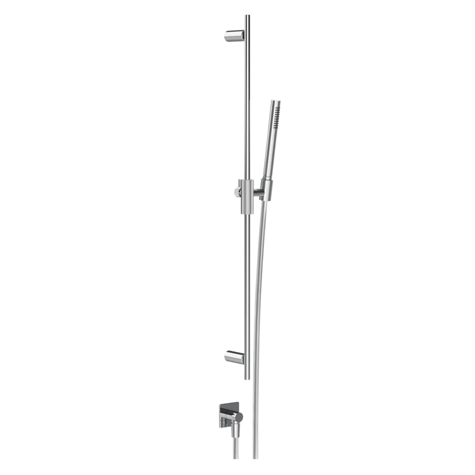 Gessi Inverso Rigato Sliding Rail with Water Outlet and Hand Shower - 73541 Bathroom Accessories GESSI Chrome