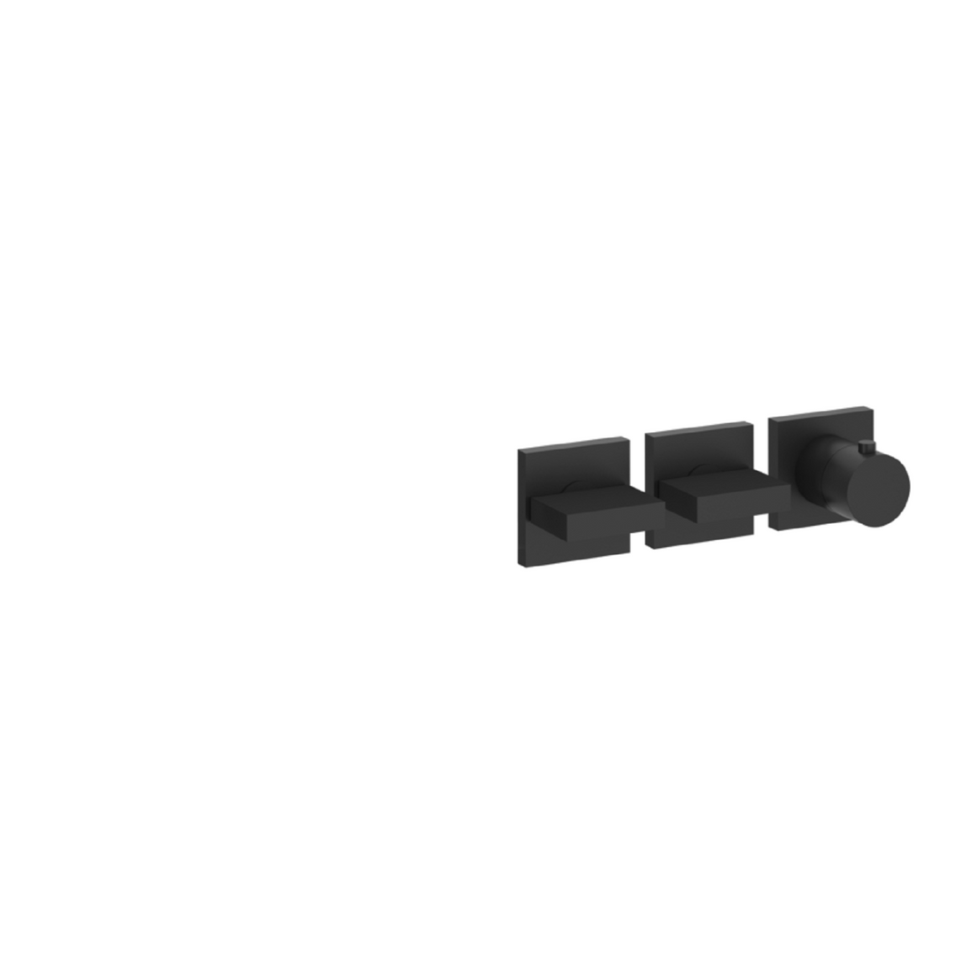 Gessi Inverso Bath & Shower Thermostatic Mixer - 44334 Bathroom Accessories GESSI Matte Black