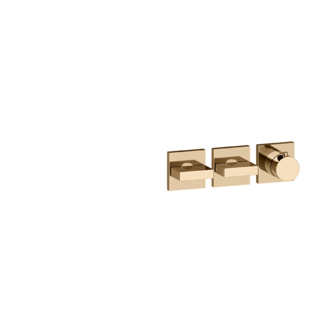 Gessi Inverso Bath & Shower Thermostatic Mixer - 44334 Bathroom Accessories GESSI Warm Bronze PVD