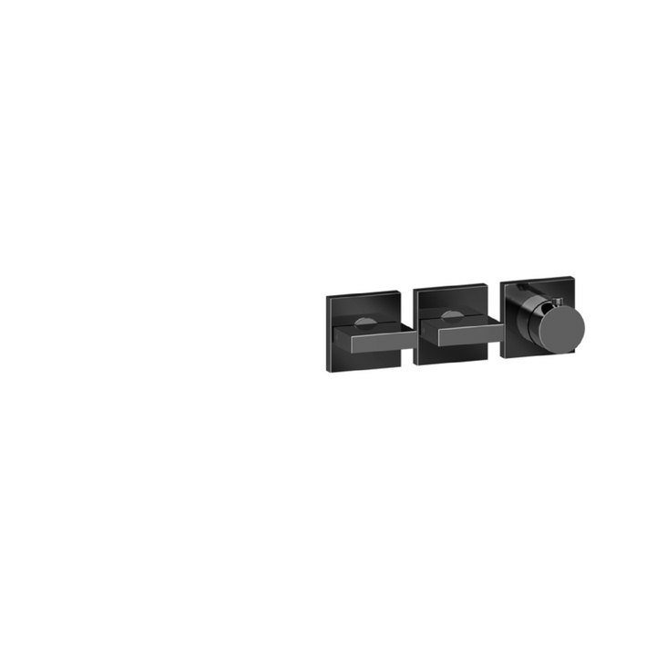 Gessi Inverso Bath & Shower Thermostatic Mixer - 44334 Bathroom Accessories GESSI Black Metal PVD