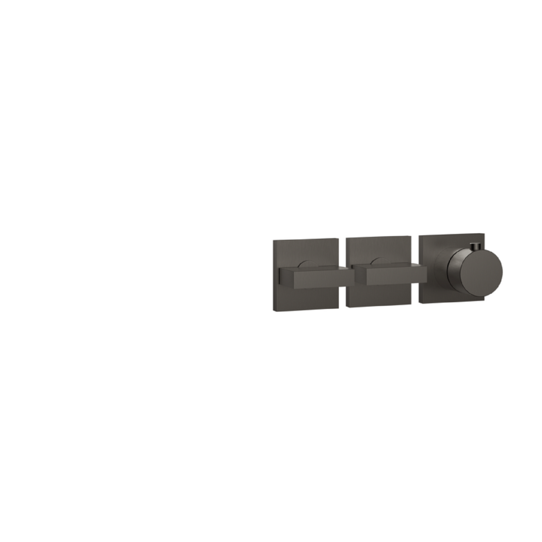 Gessi Inverso Bath & Shower Thermostatic Mixer - 44334 Bathroom Accessories GESSI Black Metal Br. PVD