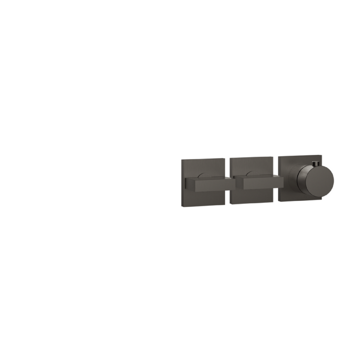 Gessi Inverso Bath & Shower Thermostatic Mixer - 44334 Bathroom Accessories GESSI Black Metal Br. PVD